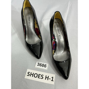 Womans Madden Girl Tartt Size 8.5 Black Faux Patent Leather Stiletto Pumps
